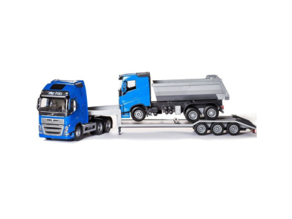 hracka kamion volvo fh16 modry podvalnik sklapac