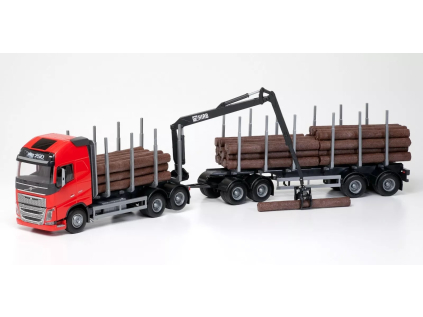 kamion volvo fh16 750 lesovoz cerveny prives